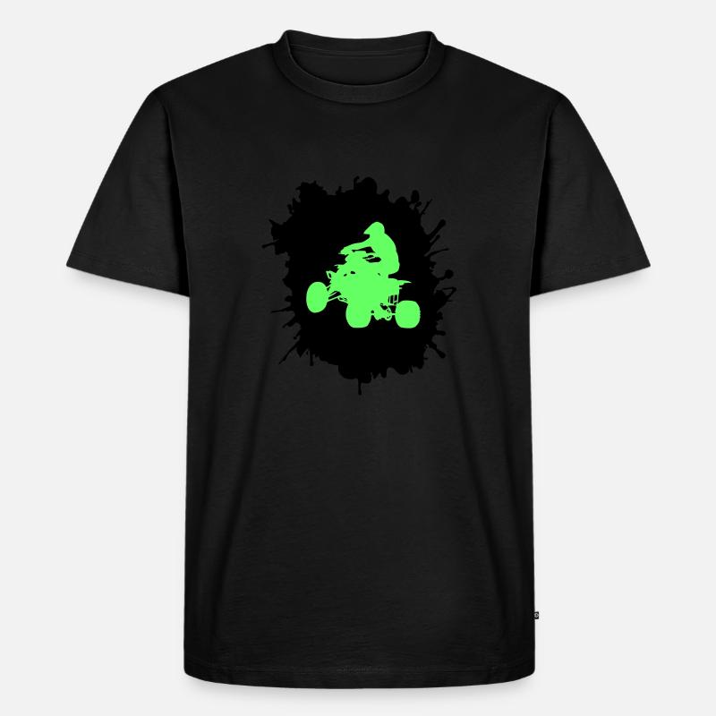 quad driver klecks - Männer Premium Bio T-Shirt - Schwarz