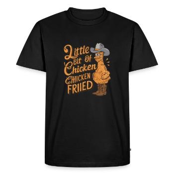 Un peu de poulet frit - T-shirt Premium bio Homme - noir - Devant - Nico (187cm)