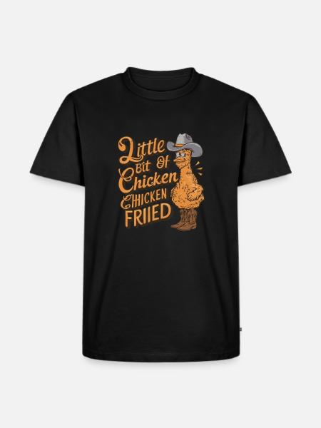 Un peu de poulet frit - T-shirt Premium bio Homme - noir