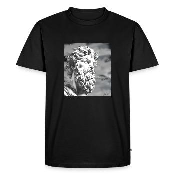 Le philosophe - T-shirt Premium bio Homme - noir - Devant - Nico (187cm)