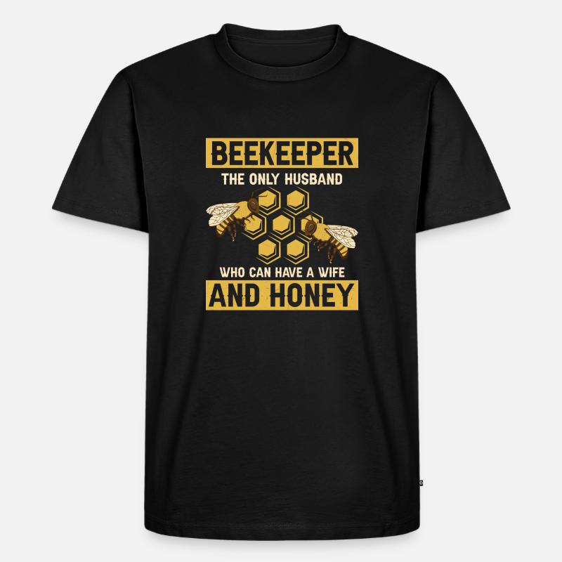 Beekeeper The Only Husband Beekeeper - Männer Premium Bio T-Shirt - Schwarz