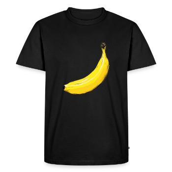 Banana - Men's Premium Organic T-Shirt - black - Front - Nico (187cm)