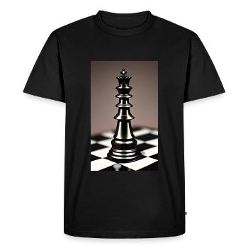 Chess | Chess piece | Chess player - Men's Premium Organic T-Shirt - black - Front - Nico (187cm)