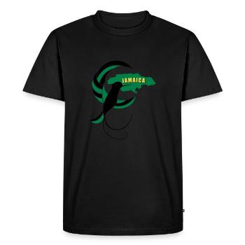 Jamaica Wear - Doctor Bird Island - Men's Premium Organic T-Shirt - black - Front - Nico (187cm)