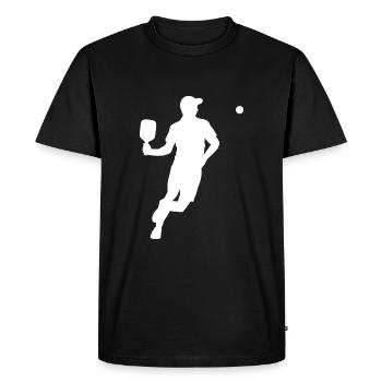 Joueur de pickleball - T-shirt Premium bio Homme - noir - Devant - Nico (187cm)