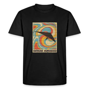 Deltaplane deltaplane - T-shirt Premium bio Homme - noir - Devant - Nico (187cm)