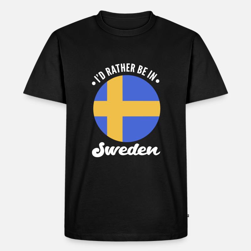 Schweden Schwedisch - Männer Premium Bio T-Shirt - Schwarz
