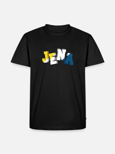 Jena Mobile - Männer Premium Bio T-Shirt - Schwarz