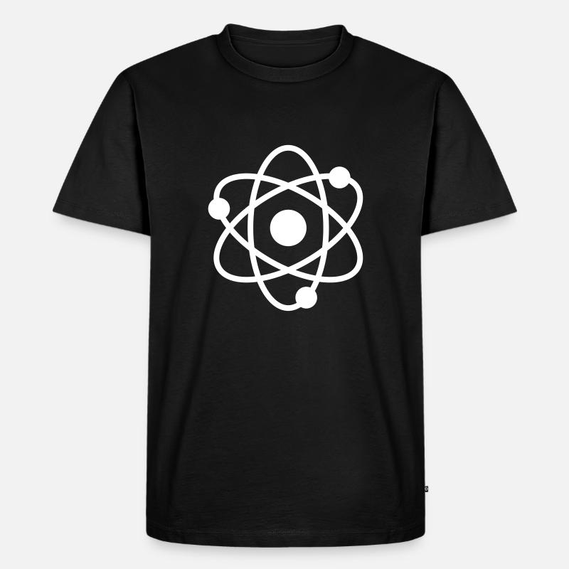 Atom - Männer Premium Bio T-Shirt - Schwarz