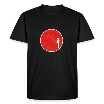 Gift fishing fisherman fishing - Men's Premium Organic T-Shirt - black - Front - Nico (187cm)