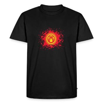 racines pays d'origine racines amour Kirghizstan png - T-shirt Premium bio Homme - noir - Devant - Nico (187cm)