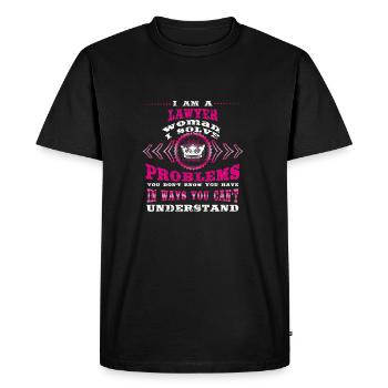 bday gift i wife woman LAWYER - Men's Premium Organic T-Shirt - black - Front - Nico (187cm)