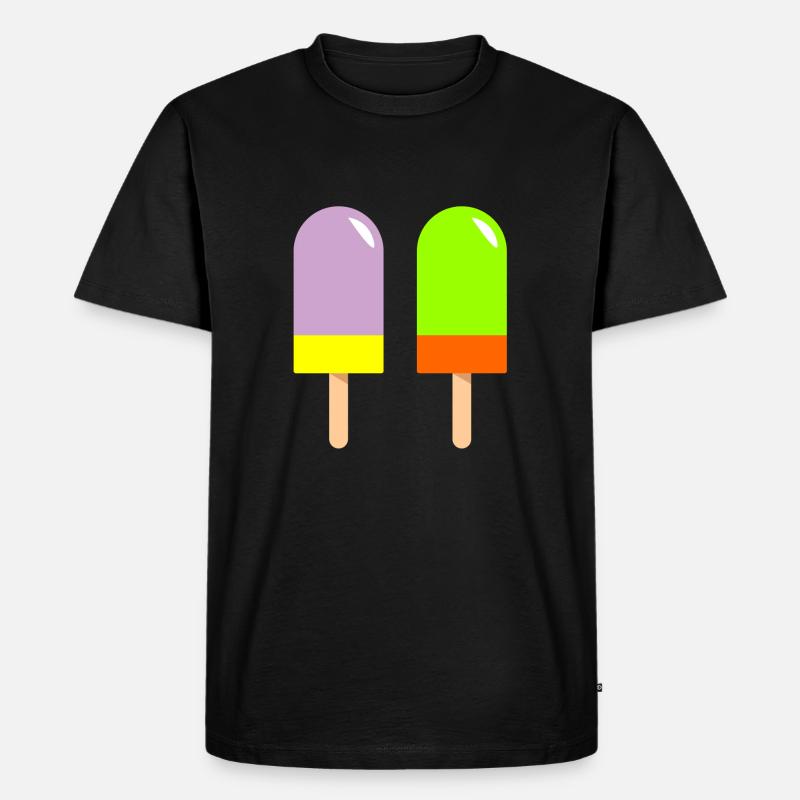eis eiscreme restaurant ice cream sundae134 - Männer Premium Bio T-Shirt - Schwarz