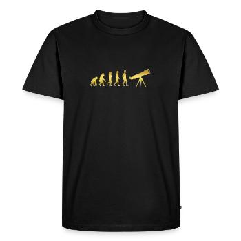 evolution human ekg heartbeat astronomy astronomy - Men's Premium Organic T-Shirt - black - Front - Nico (187cm)