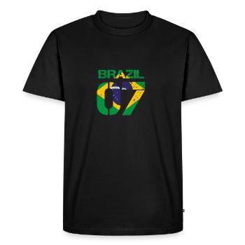 Football club team party em wm BRAZIL 07 - T-shirt Premium bio Homme - noir - Devant - Nico (187cm)