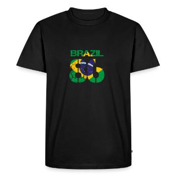Football club team party em wm BRAZIL 86 - T-shirt Premium bio Homme - noir - Devant - Nico (187cm)