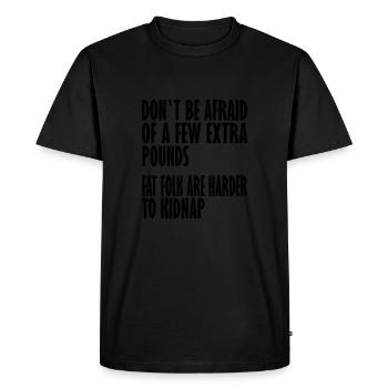 harder to kidnap - Men's Premium Organic T-Shirt - black - Front - Nico (187cm)