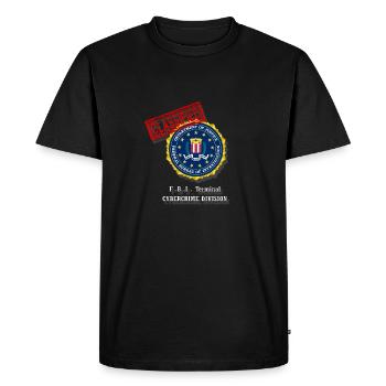 FBI - Men's Premium Organic T-Shirt - black - Front - Nico (187cm)