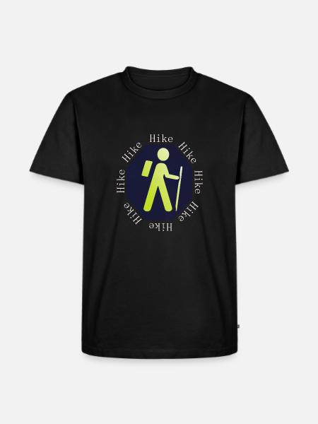 Hike, hilke, hike - Männer Premium Bio T-Shirt - Schwarz