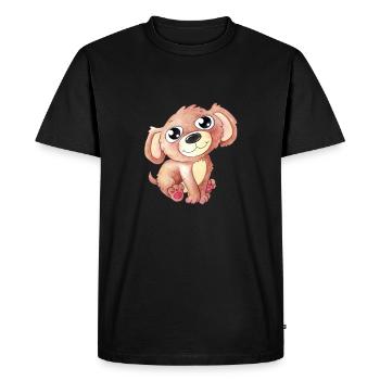 Chien de dessin animé mignon - T-shirt Premium bio Homme - noir - Devant - Nico (187cm)