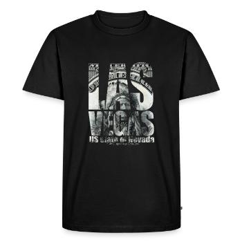 Las Vegas US State of Nevada - Men's Premium Organic T-Shirt - black - Front - Nico (187cm)
