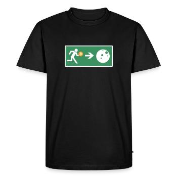 Bitcoin Exit BTC Crypto Krypto Blockchain - Men's Premium Organic T-Shirt - black - Front - Nico (187cm)