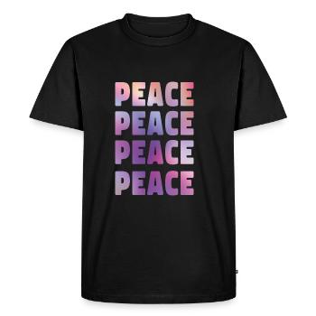 Peace vs. War Statement Christmas - Men's Premium Organic T-Shirt - black - Front - Nico (187cm)