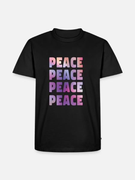 Peace vs. War Statement Christmas - Men's Premium Organic T-Shirt - black