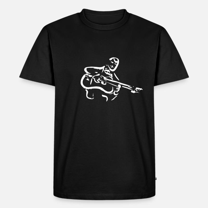 DJANGO REINHARDT - Männer Premium Bio T-Shirt - Schwarz
