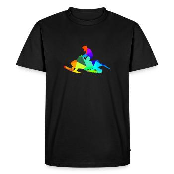 Motoneige Skibob Rainbow Polygon Véhicule - T-shirt Premium bio Homme - noir - Devant - Nico (187cm)