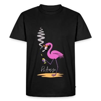 Flamingo Mexiko - Men's Premium Organic T-Shirt - black - Front - Nico (187cm)
