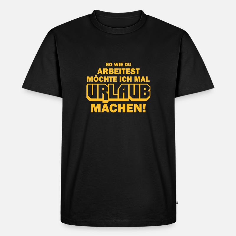 urlaub machen - Männer Premium Bio T-Shirt - Schwarz