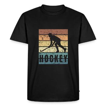Hockey Sport Passion Sports d’équipe - T-shirt Premium bio Homme - noir - Devant - Nico (187cm)