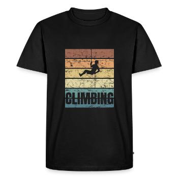 Alpinistes extrêmes - T-shirt Premium bio Homme - noir - Devant - Nico (187cm)