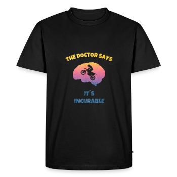 Motorsport Motocross Stunt Saut à deux roues - T-shirt Premium bio Homme - noir - Devant - Nico (187cm)