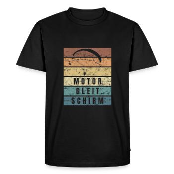 Parapente à moteur Parapente Pilote de vol - T-shirt Premium bio Homme - noir - Devant - Nico (187cm)