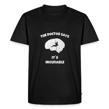 Alpiniste Alpiniste Montagne Sports Montagnes Incurables - T-shirt Premium bio Homme - noir - Devant - Nico (187cm)