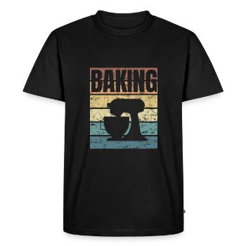 Baking Therapy Bake Cake Chef - Men's Premium Organic T-Shirt - black - Front - Nico (187cm)