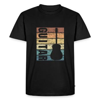 Guitar Guitar Player Music Crunge Band - Men's Premium Organic T-Shirt - black - Front - Nico (187cm)