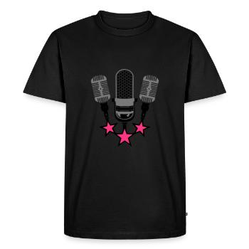old microphone microphone 20063 - Men's Premium Organic T-Shirt - black - Front - Nico (187cm)