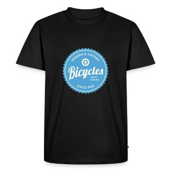 Bicyclettes modernes et vintage - T-shirt Premium bio Homme - noir - Devant - Nico (187cm)