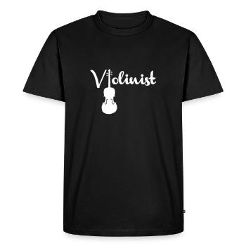 violinist - Men's Premium Organic T-Shirt - black - Front - Nico (187cm)
