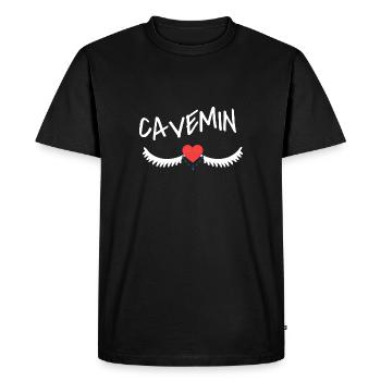 Cavemin Kurde Heartbeat I Love Kurdistan - T-shirt Premium bio Homme - noir - Devant - Nico (187cm)