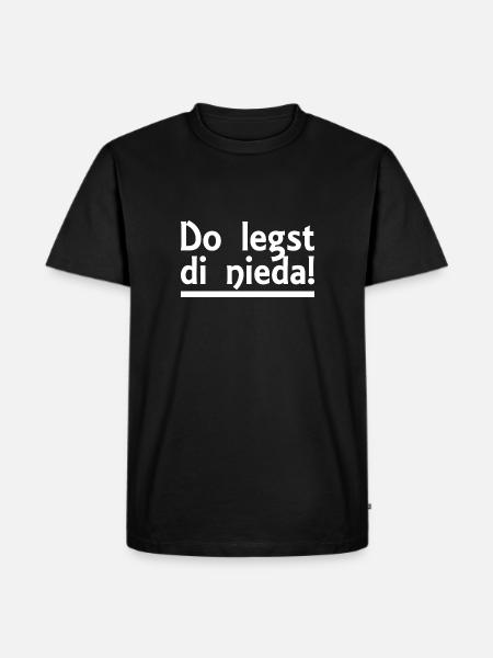 Bayerisch - Dialekt - Spruch - Männer Premium Bio T-Shirt - Schwarz