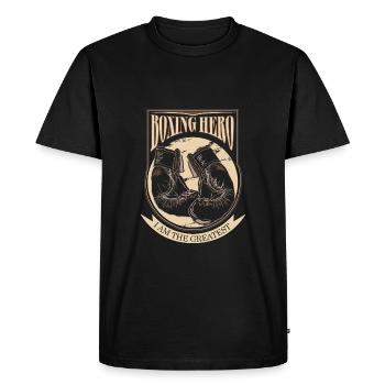 Boxing Hero - The Greatest - On Dark - T-shirt Premium bio Homme - noir - Devant - Nico (187cm)