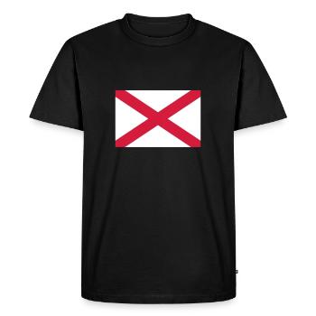Alabama Flag - T-shirt Premium bio Homme - noir - Devant - Nico (187cm)
