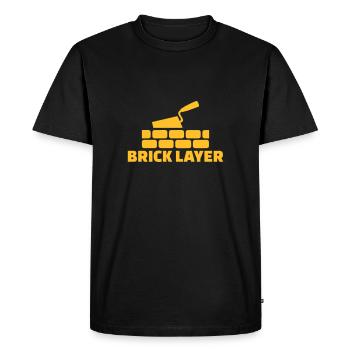 Brick layer - Men's Premium Organic T-Shirt - black - Front - Nico (187cm)