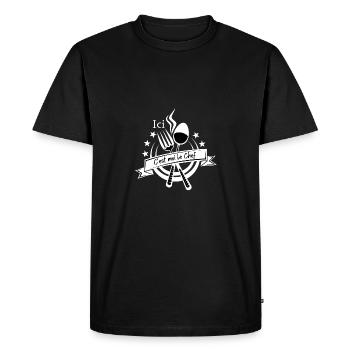 Ici c'est moi le chef - T-shirt Premium bio Homme - noir - Devant - Nico (187cm)