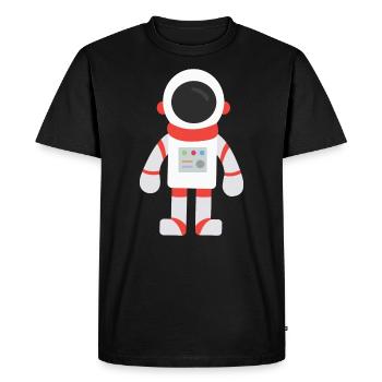 astronaut - Men's Premium Organic T-Shirt - black - Front - Nico (187cm)