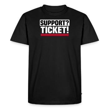 Pas de support sans ticket - IT Administrator Office - T-shirt Premium bio Homme - noir - Devant - Nico (187cm)